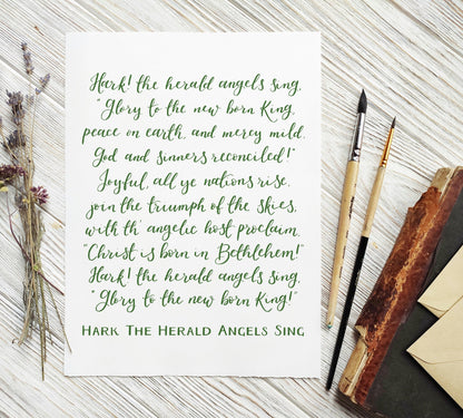 Christmas Carol Print - Hark The Herald And Hope Designs Print