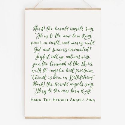 Christmas Carol Print - Hark The Herald And Hope Designs Print