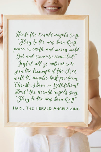 Christmas Carol Print - Hark The Herald And Hope Designs Print