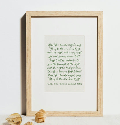 Christmas Carol Print - Hark The Herald And Hope Designs Print