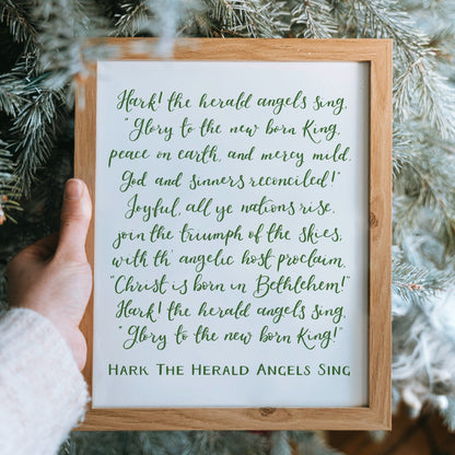 Christmas Carol Print - Hark The Herald And Hope Designs Print