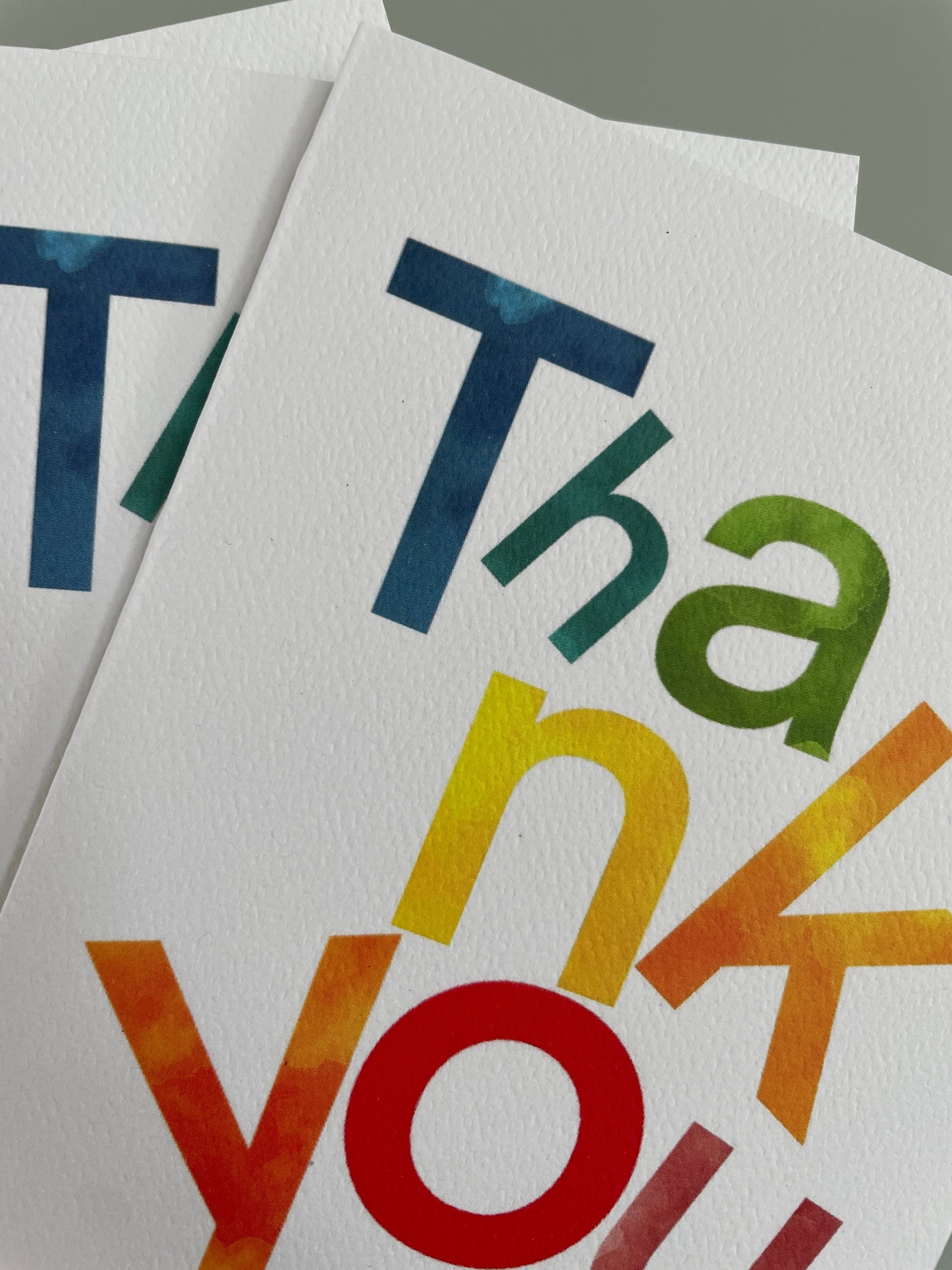 Colourful thank you card And Hope Designs Cards