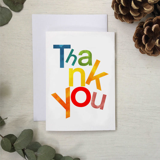 Colourful thank you card And Hope Designs Cards