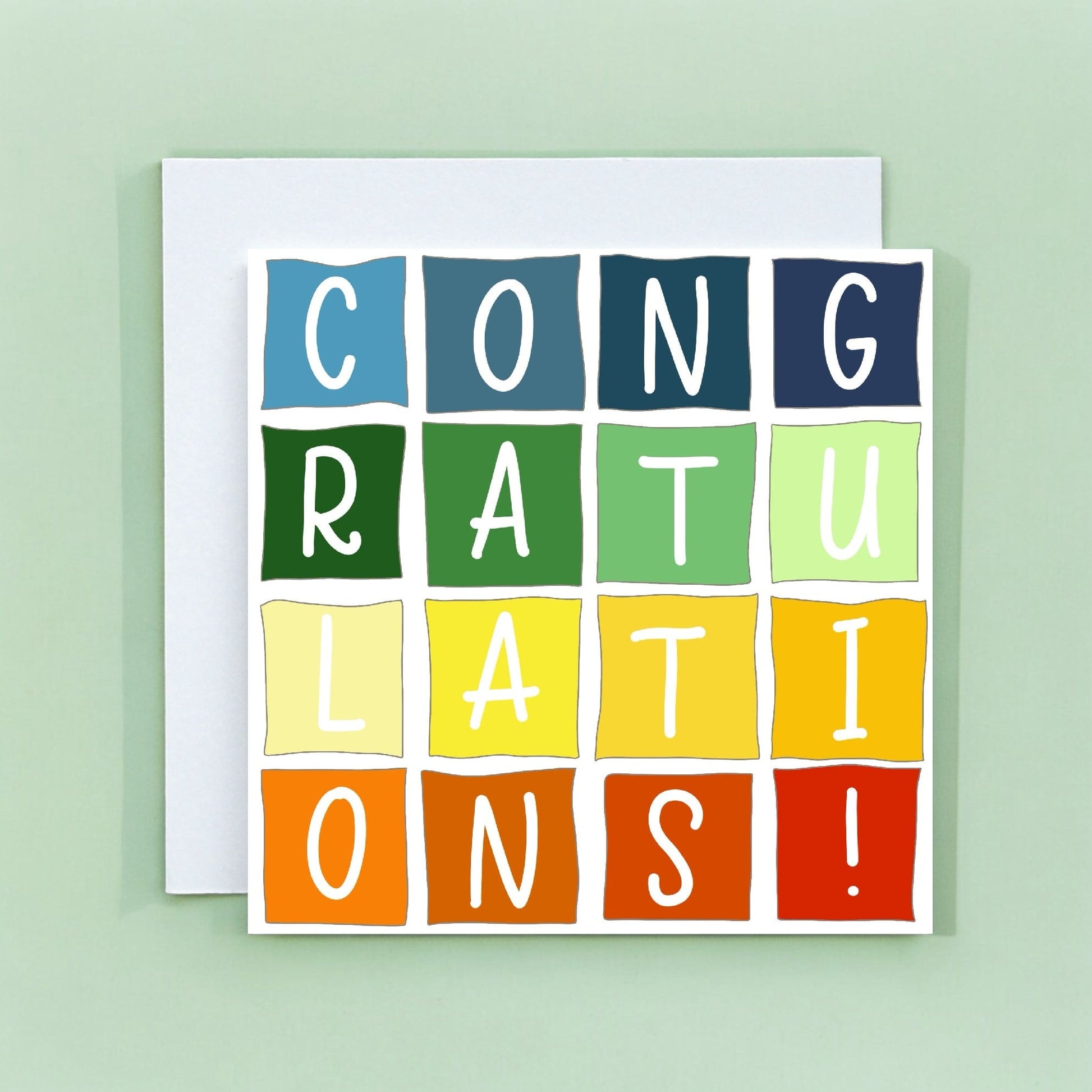 Congratulations card - bright bold and colourful And Hope Designs Cards