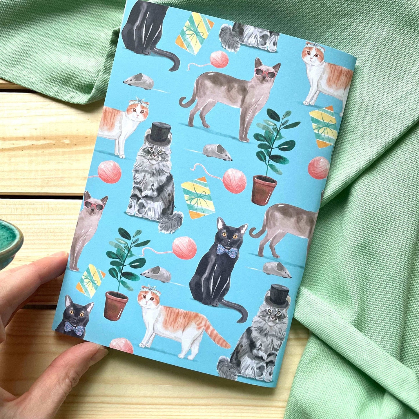 Cool cats A5 lined notebook And Hope Designs Notebook