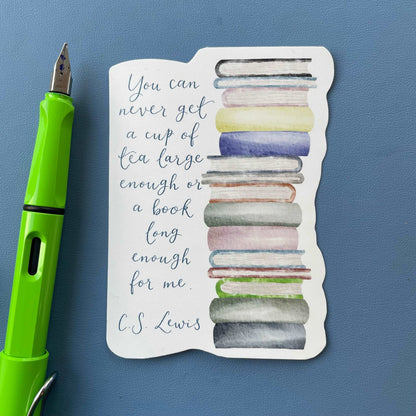 CS Lewis Quote - bookish sticker - vinyl 100 x 75 mm And Hope Designs stickers