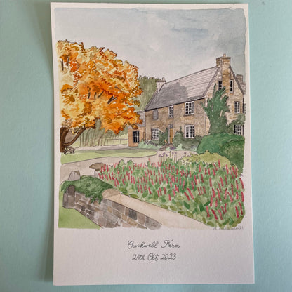 Custom Watercolour House Portrait And Hope Designs Commission