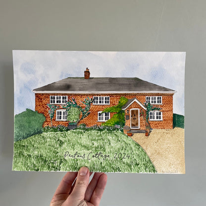 Custom Watercolour House Portrait And Hope Designs Commission