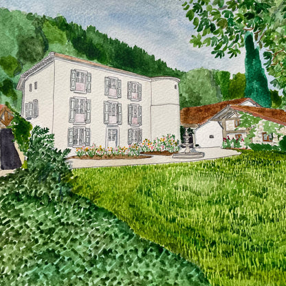 Custom Watercolour House Portrait And Hope Designs Commission