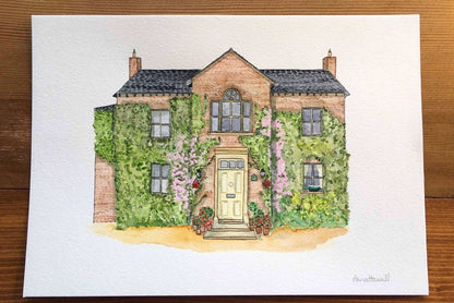 Custom Watercolour House Portrait And Hope Designs Commission