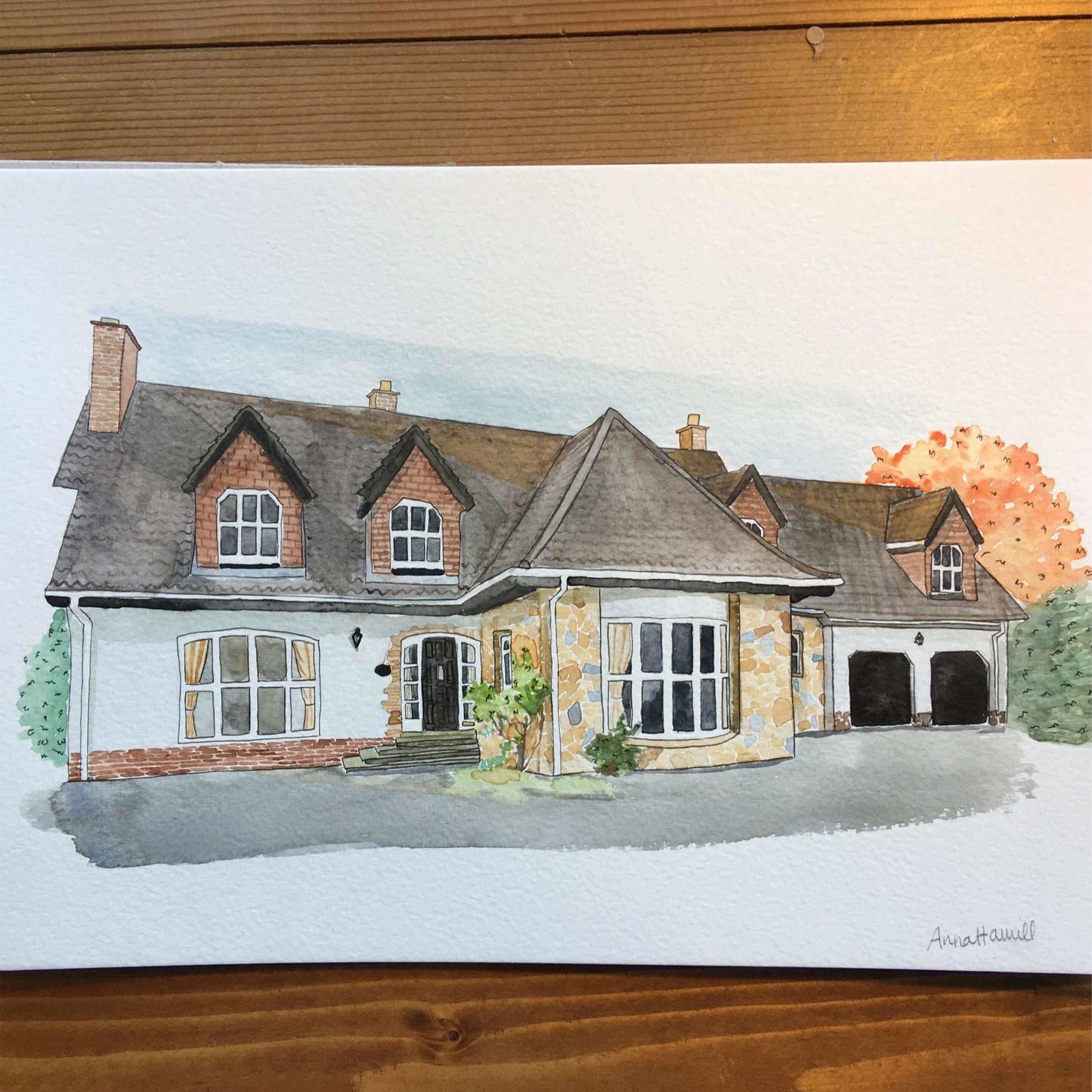 Custom Watercolour House Portrait And Hope Designs Commission