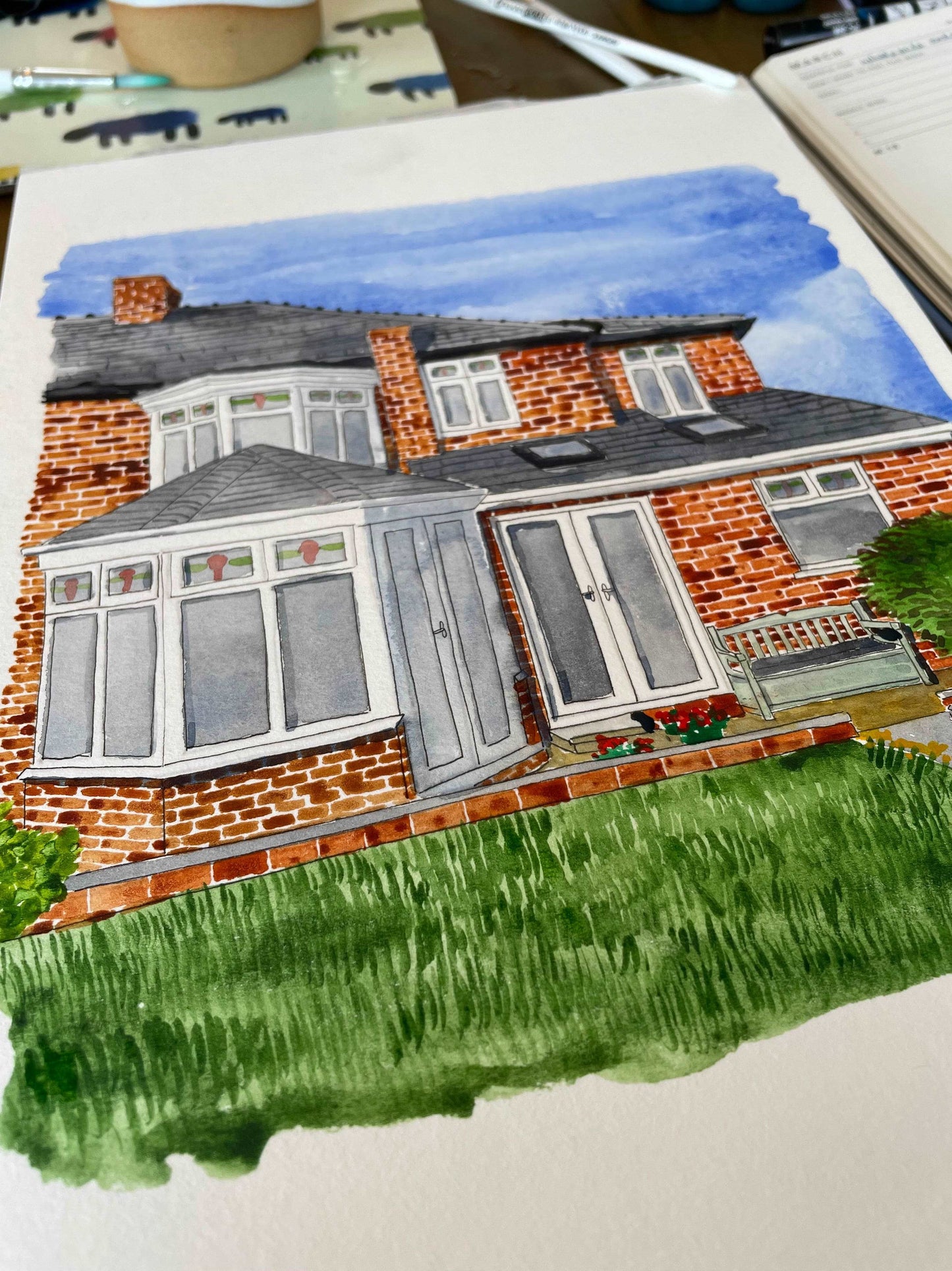 Custom Watercolour House Portrait And Hope Designs Commission