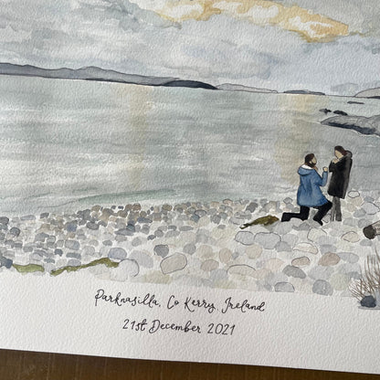 Custom Watercolour painting with people And Hope Designs Commission