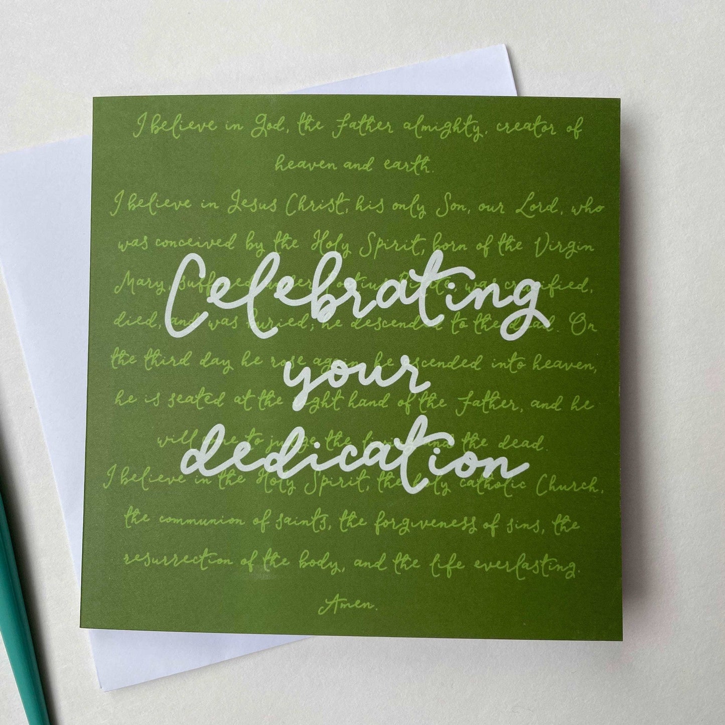Dedication card - Apostles creed And Hope Designs Greeting & Note Cards
