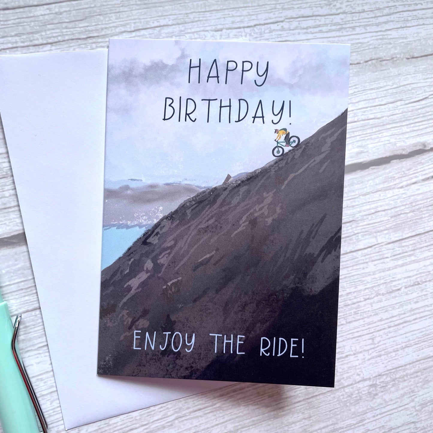 Enjoy the ride cycling birthday card And Hope Designs Greeting & Note Cards