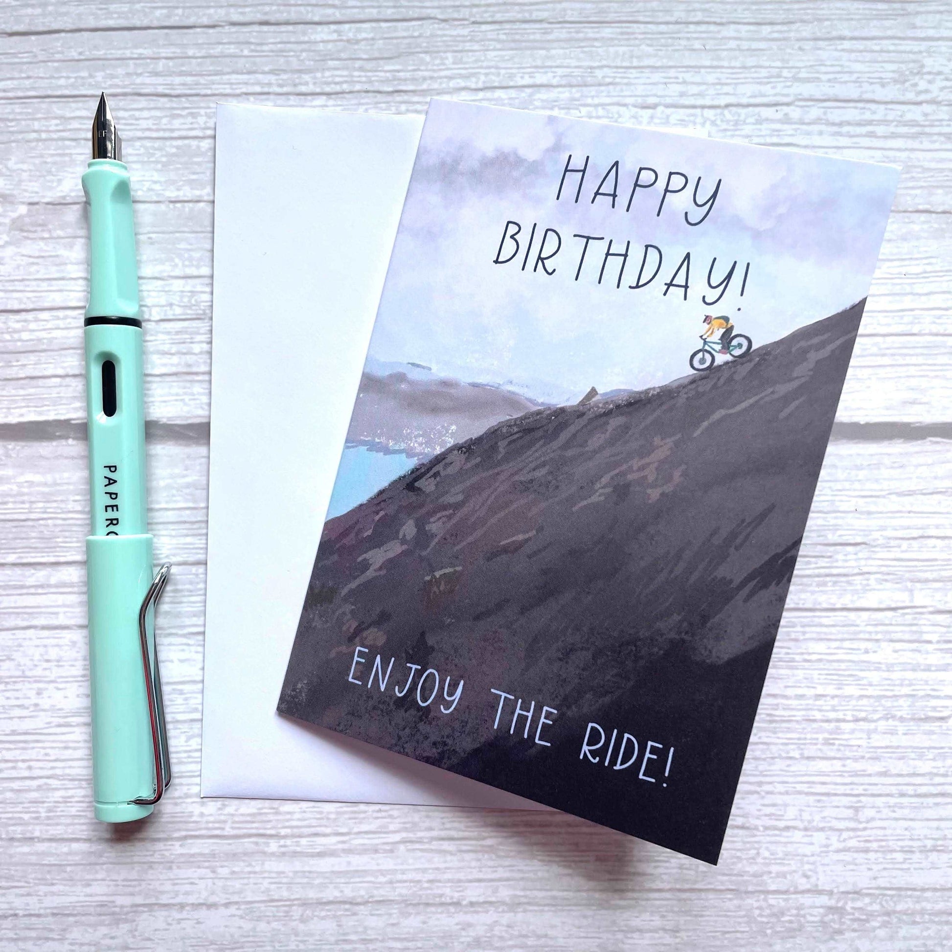 Enjoy the ride cycling birthday card And Hope Designs Greeting & Note Cards