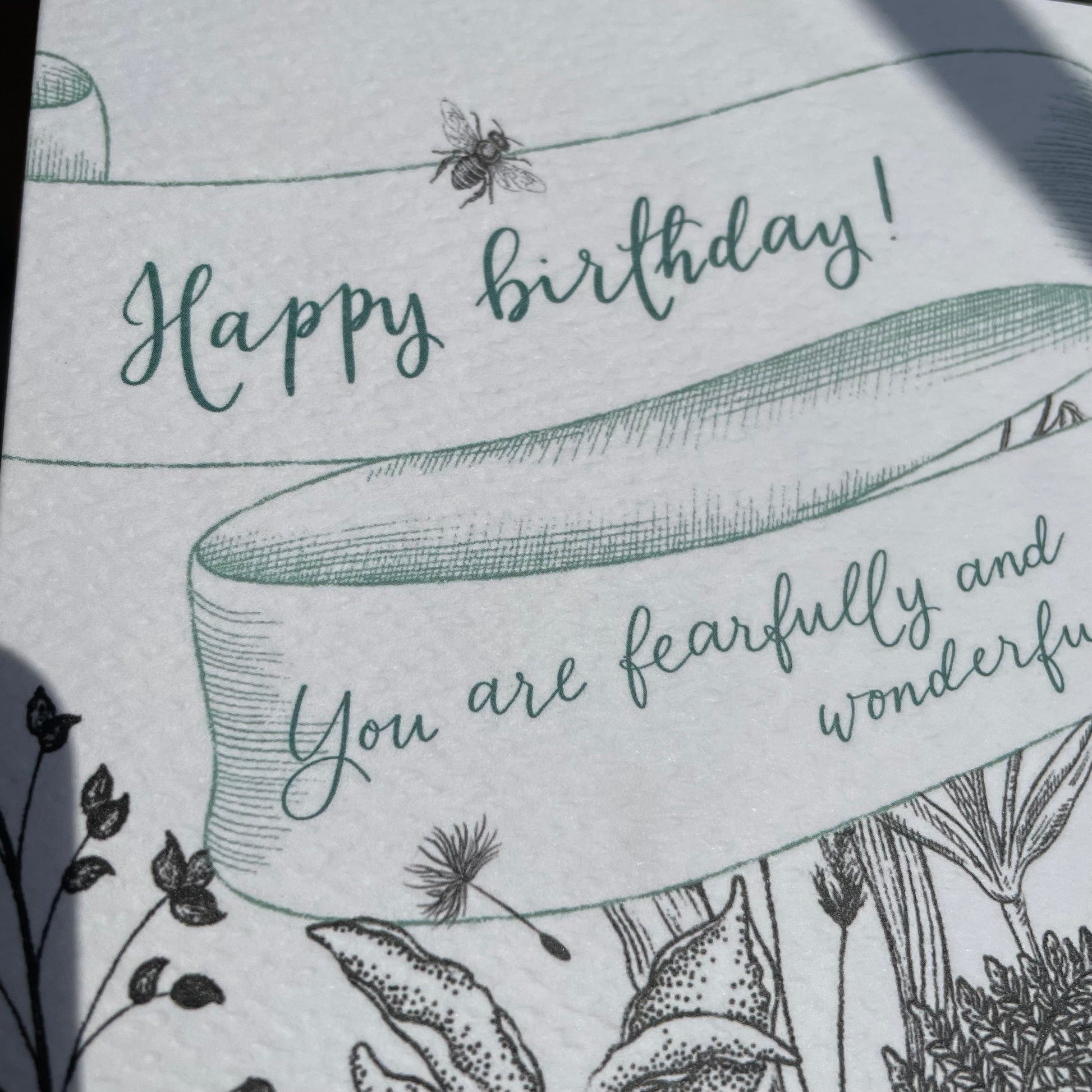 Fearfully & wonderfully made Christian birthday card And Hope Designs Greeting & Note Cards