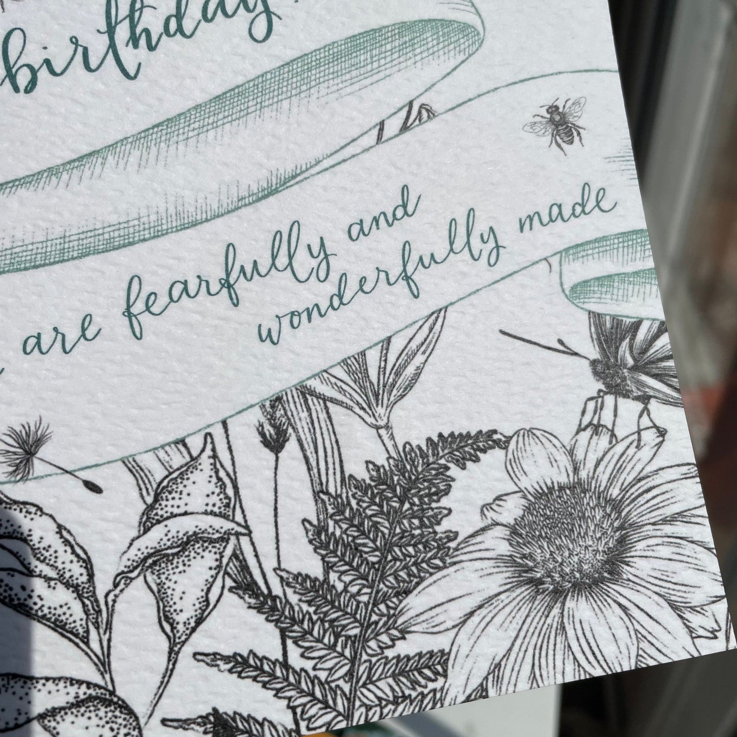 Fearfully & wonderfully made Christian birthday card And Hope Designs Greeting & Note Cards