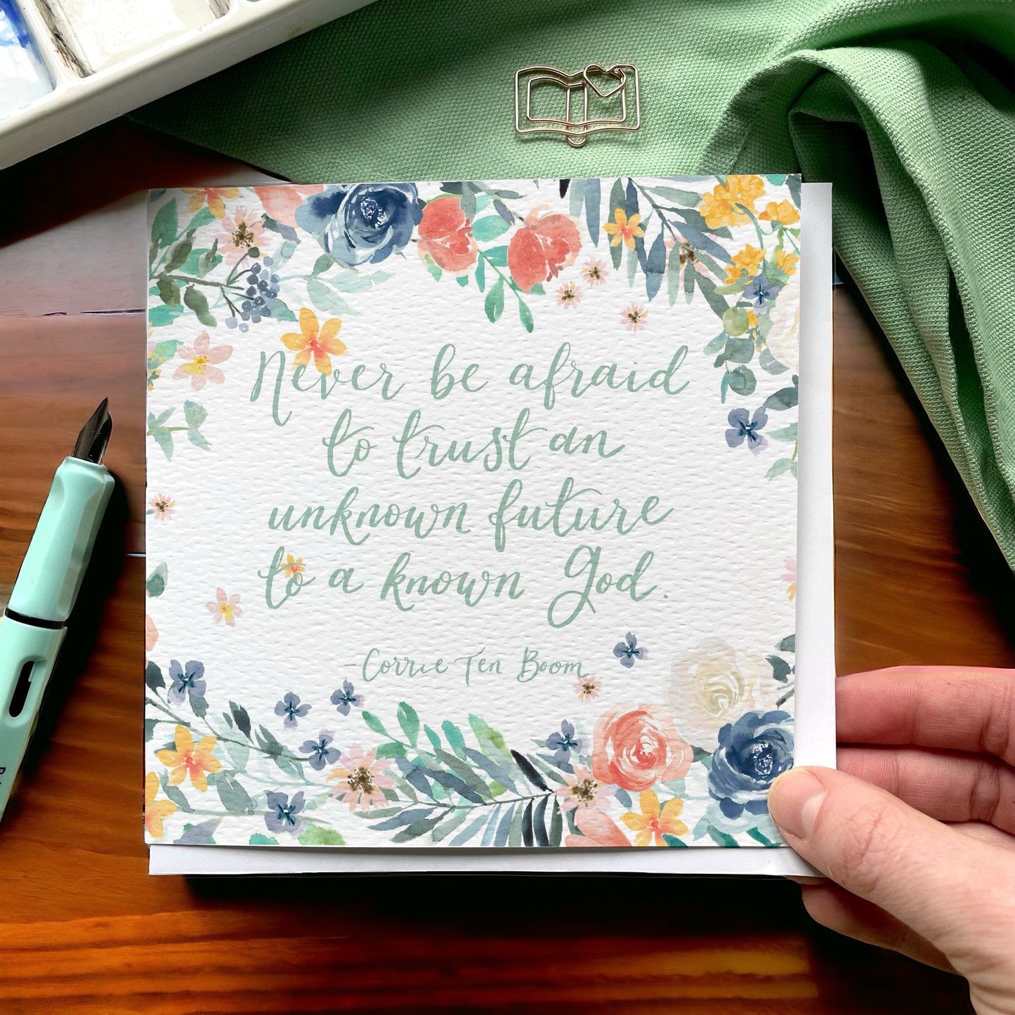 Floral Corrie ten boom quote card And Hope Designs Cards