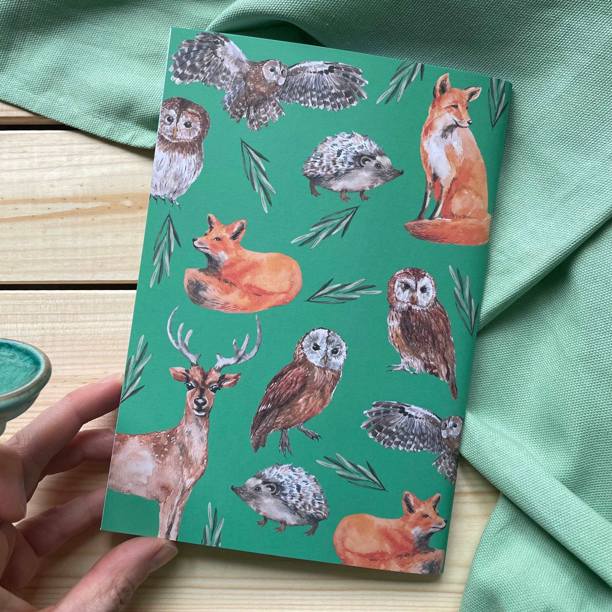 Forest friends A5 lined notebook And Hope Designs Notebook