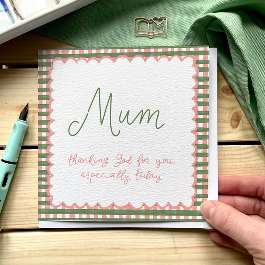 Gingham Christian Mother’s Day Card And Hope Designs Cards