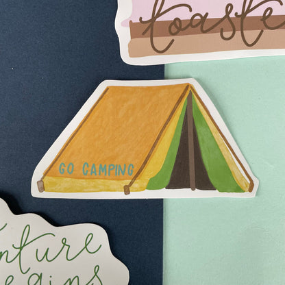 Go Camping Tent Vinyl Sticker And Hope Designs stickers