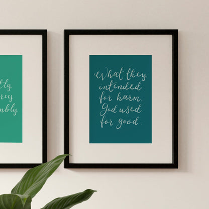 God used it for good Christian Print And Hope Designs Print