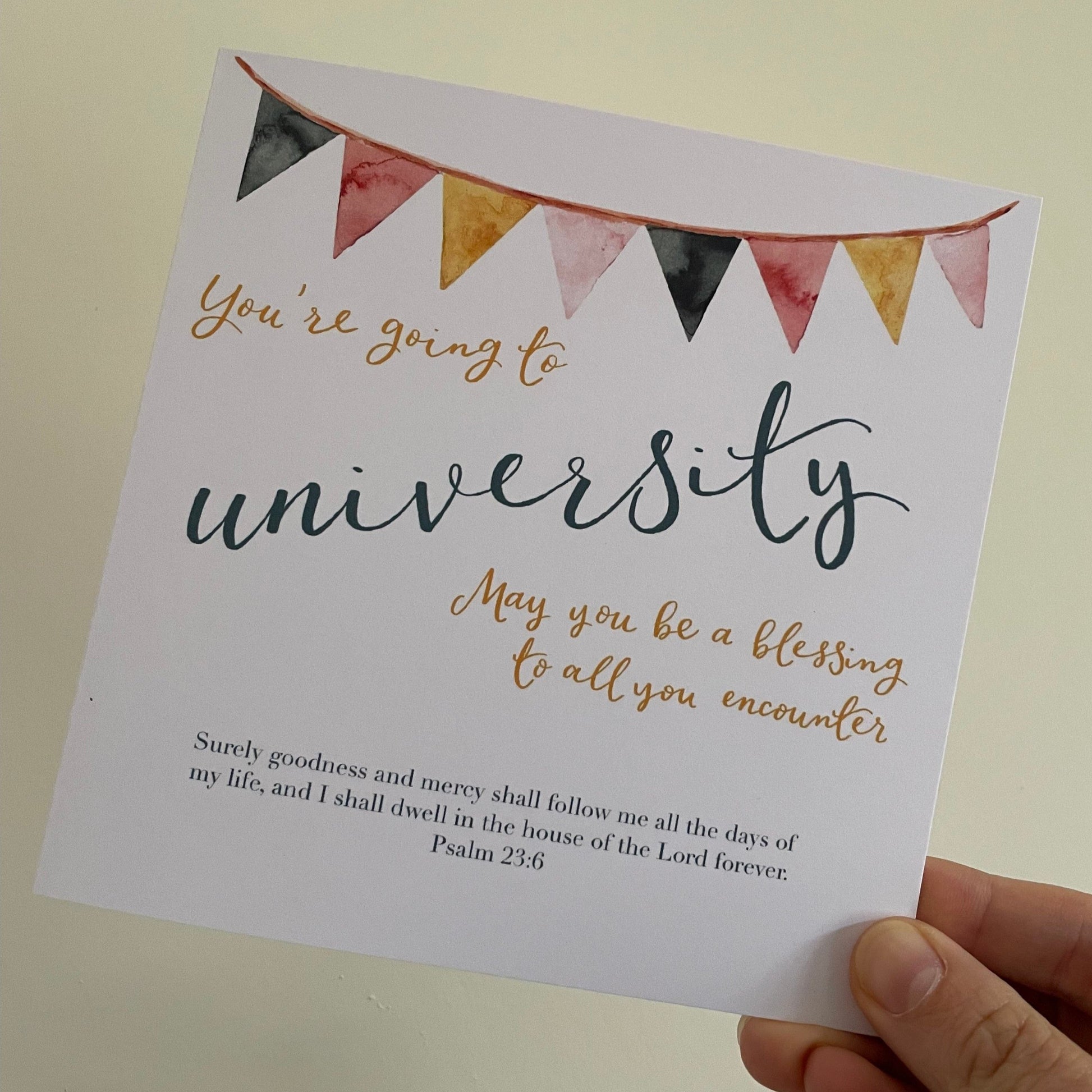 Going to university Christian card And Hope Designs Cards