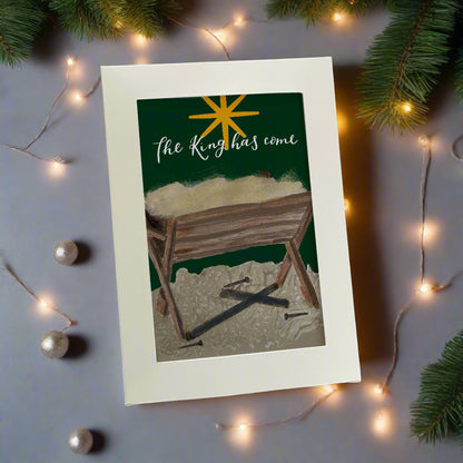 Green The King has Come Christmas cards And Hope Designs Cards