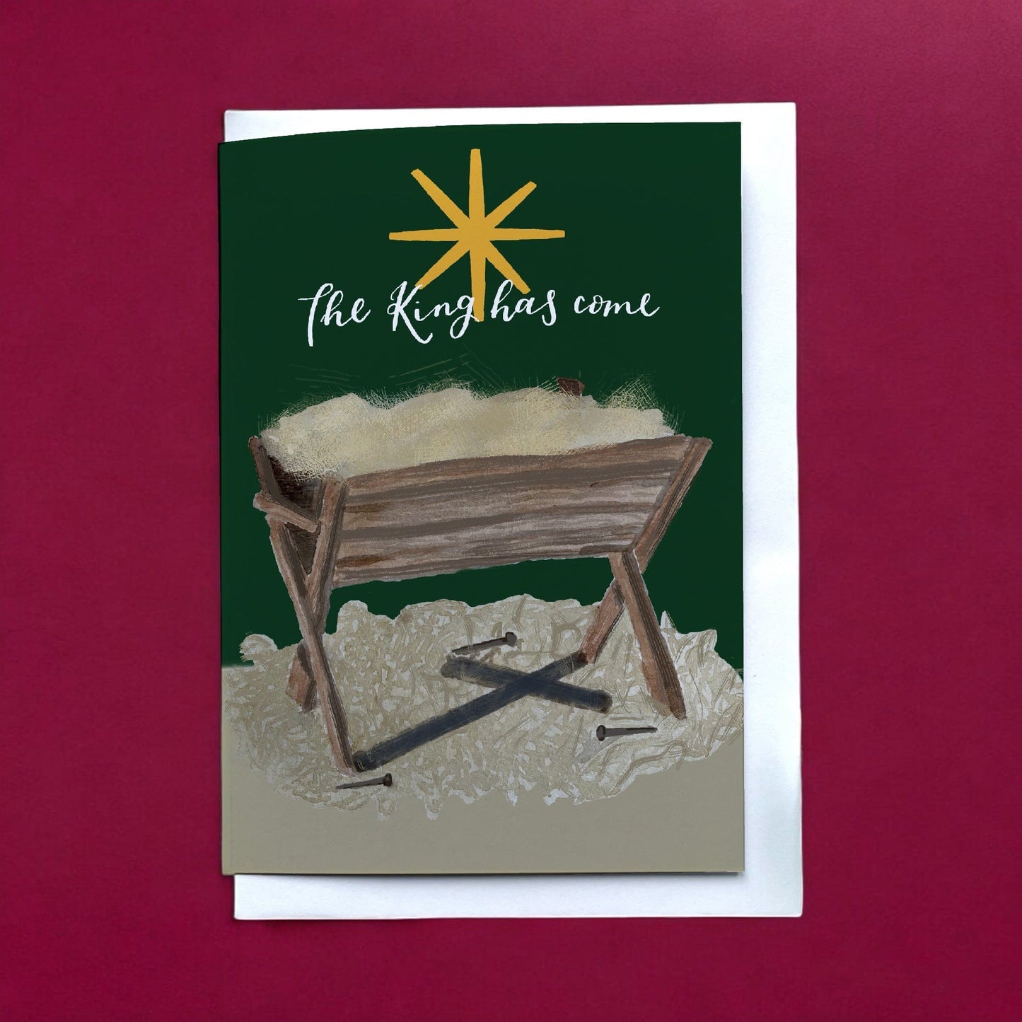 Green The King has Come Christmas cards And Hope Designs Cards