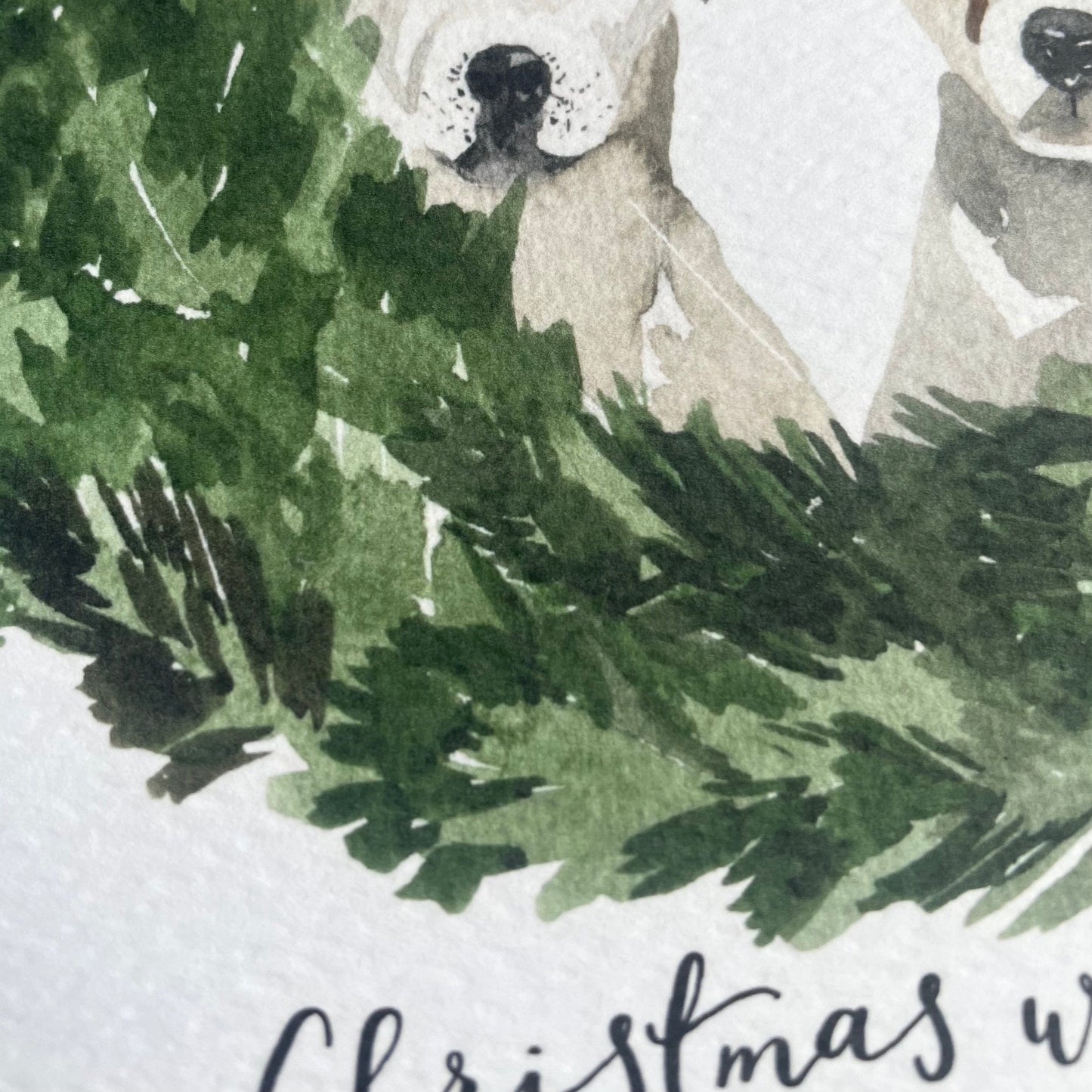 Happy Christmas card from the dogs And Hope Designs Cards