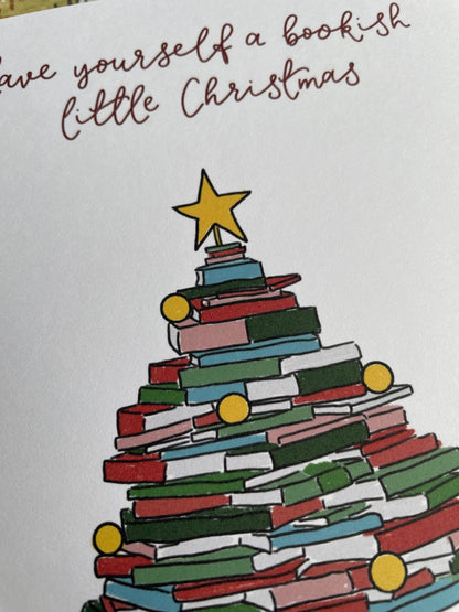 Have yourself a bookish little Christmas card And Hope Designs Cards