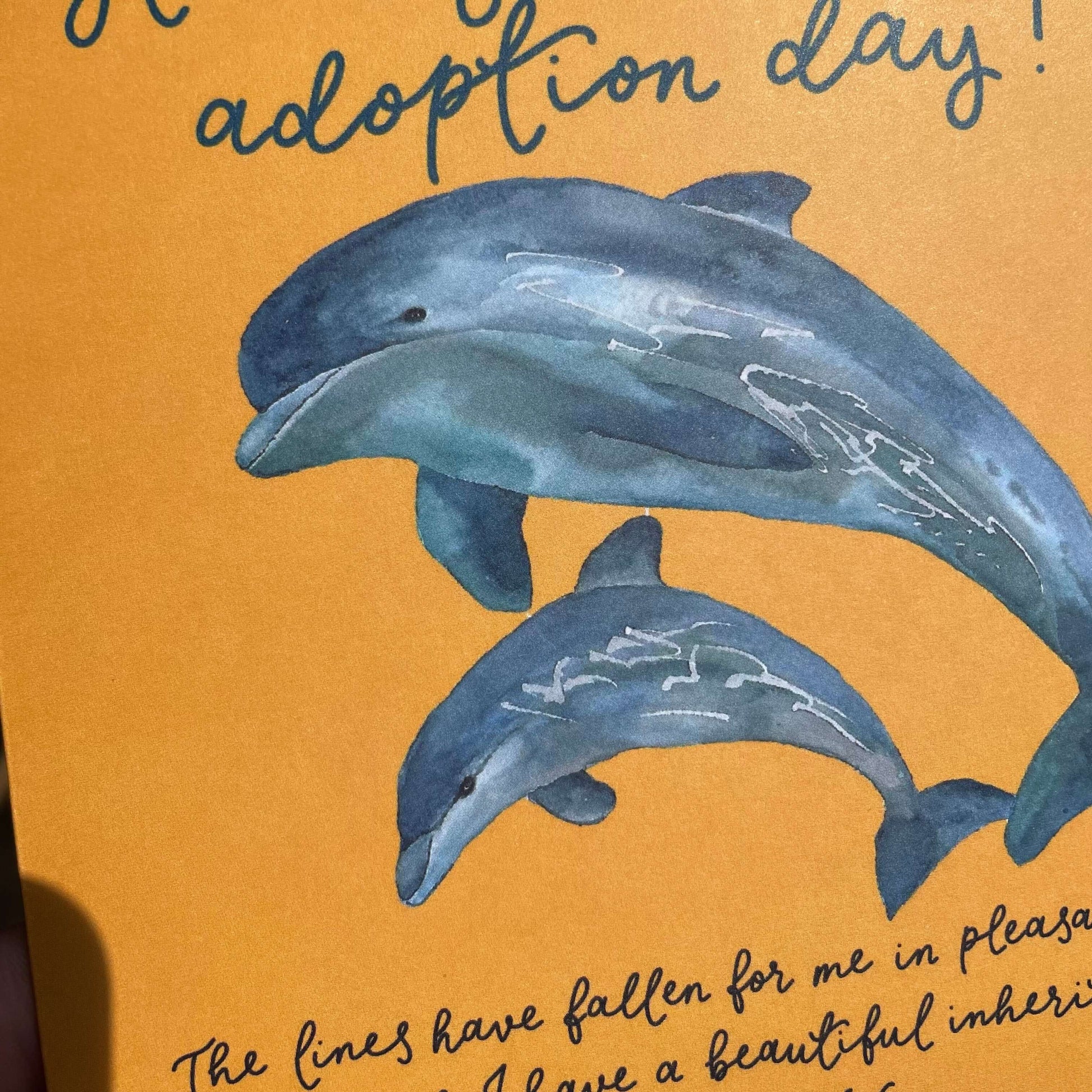 Hooray Christian Adoption card with dolphins And Hope Designs Cards