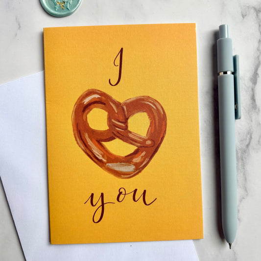 I Heart You Pretzel Card And Hope Designs Cards
