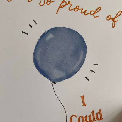 I'm so proud of you I could pop greeting card And Hope Designs Cards