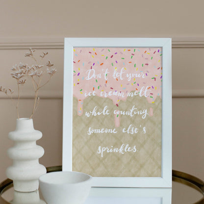 Ice Cream and Sprinkles Print And Hope Designs Print