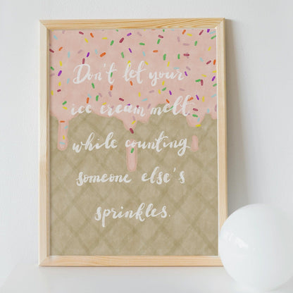 Ice Cream and Sprinkles Print And Hope Designs Print