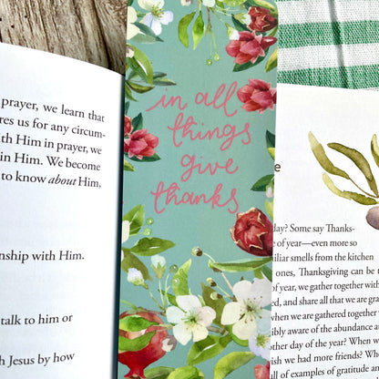 In All Things Give Thanks Christian Bookmark And Hope Designs Bookmark