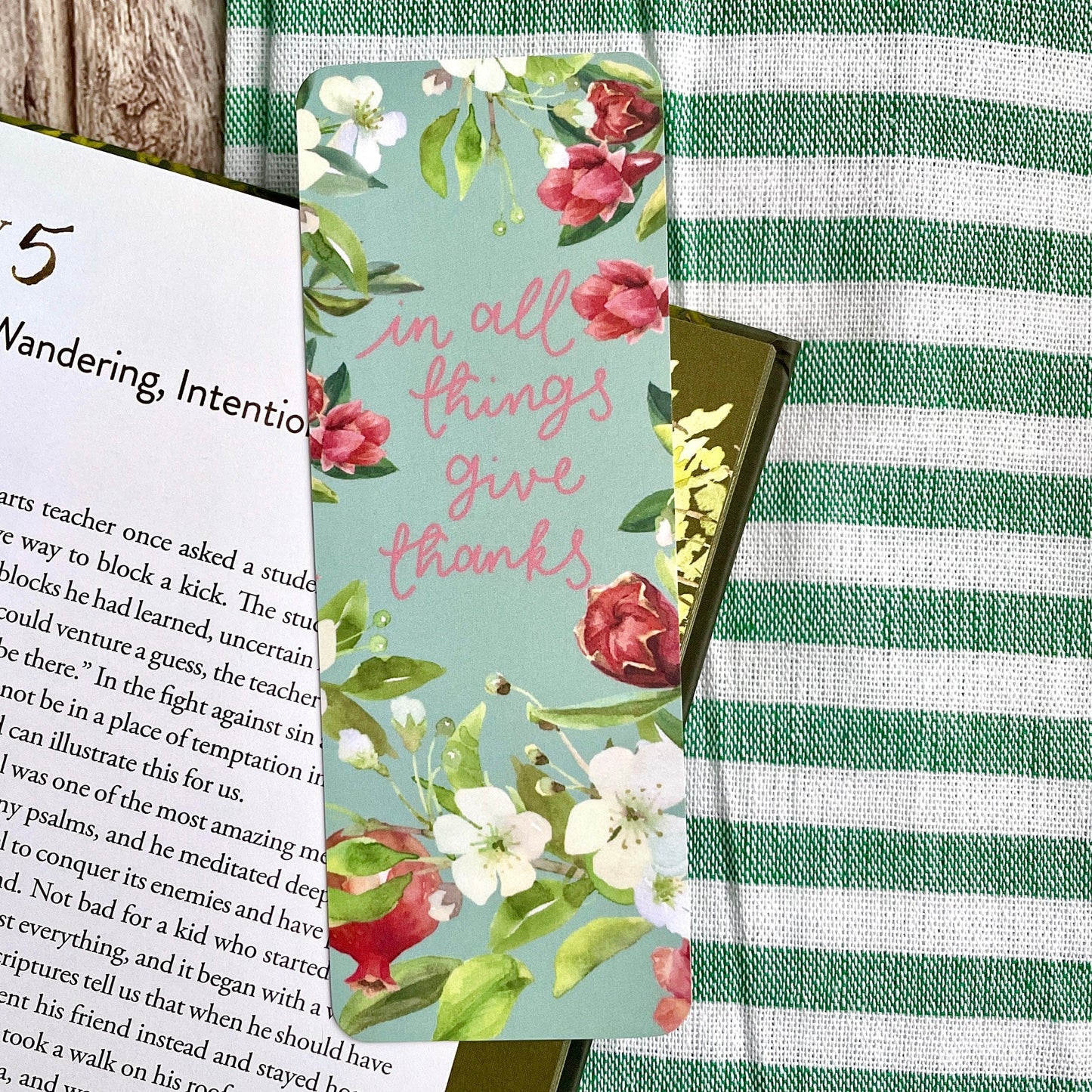 In All Things Give Thanks Christian Bookmark And Hope Designs Bookmark