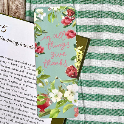 In All Things Give Thanks Christian Bookmark And Hope Designs Bookmark