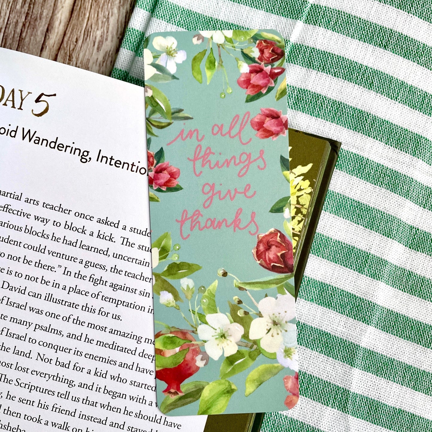 In All Things Give Thanks Christian Bookmark And Hope Designs Bookmark