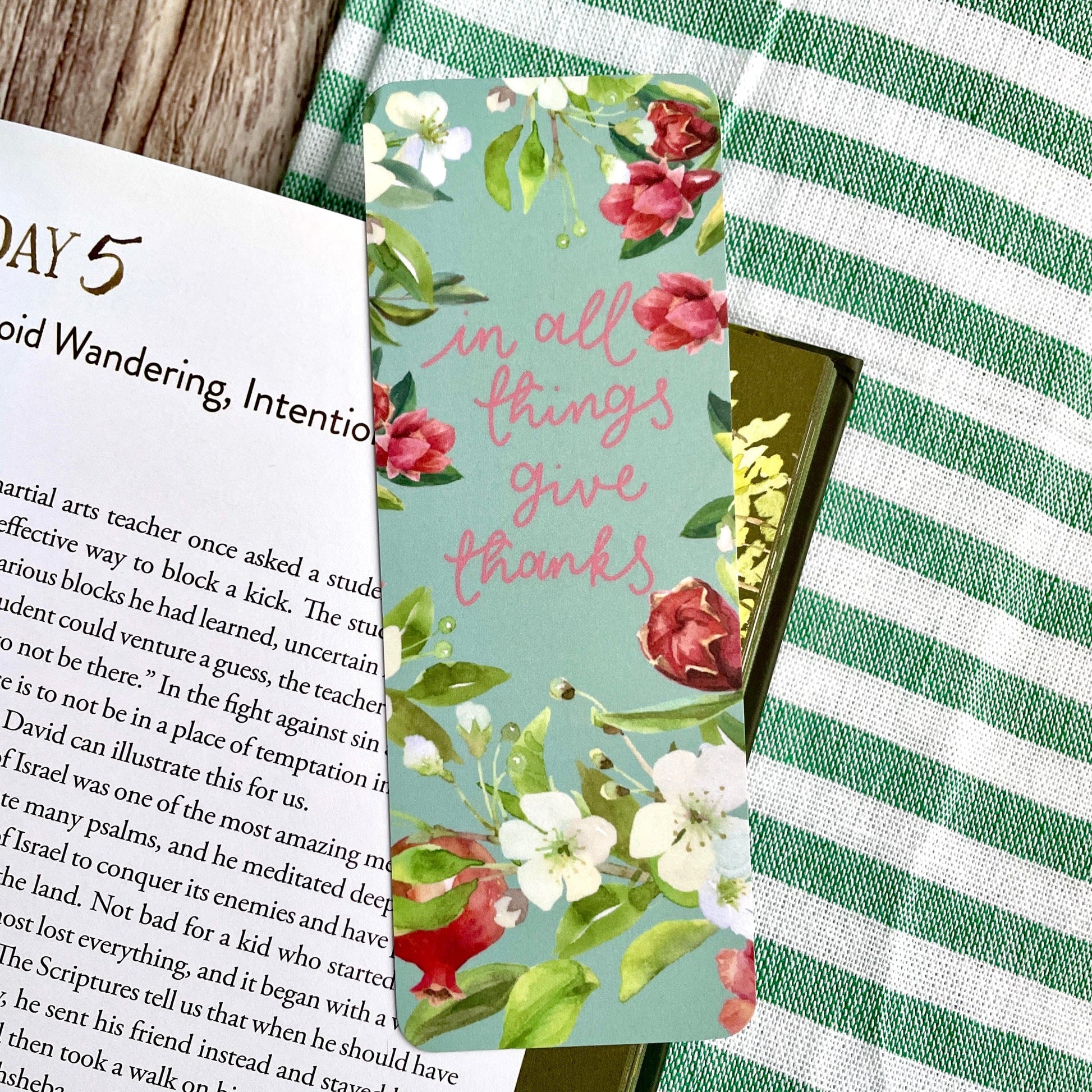 In All Things Give Thanks Christian Bookmark And Hope Designs Bookmark