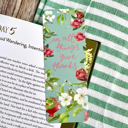 In All Things Give Thanks Christian Bookmark And Hope Designs Bookmark