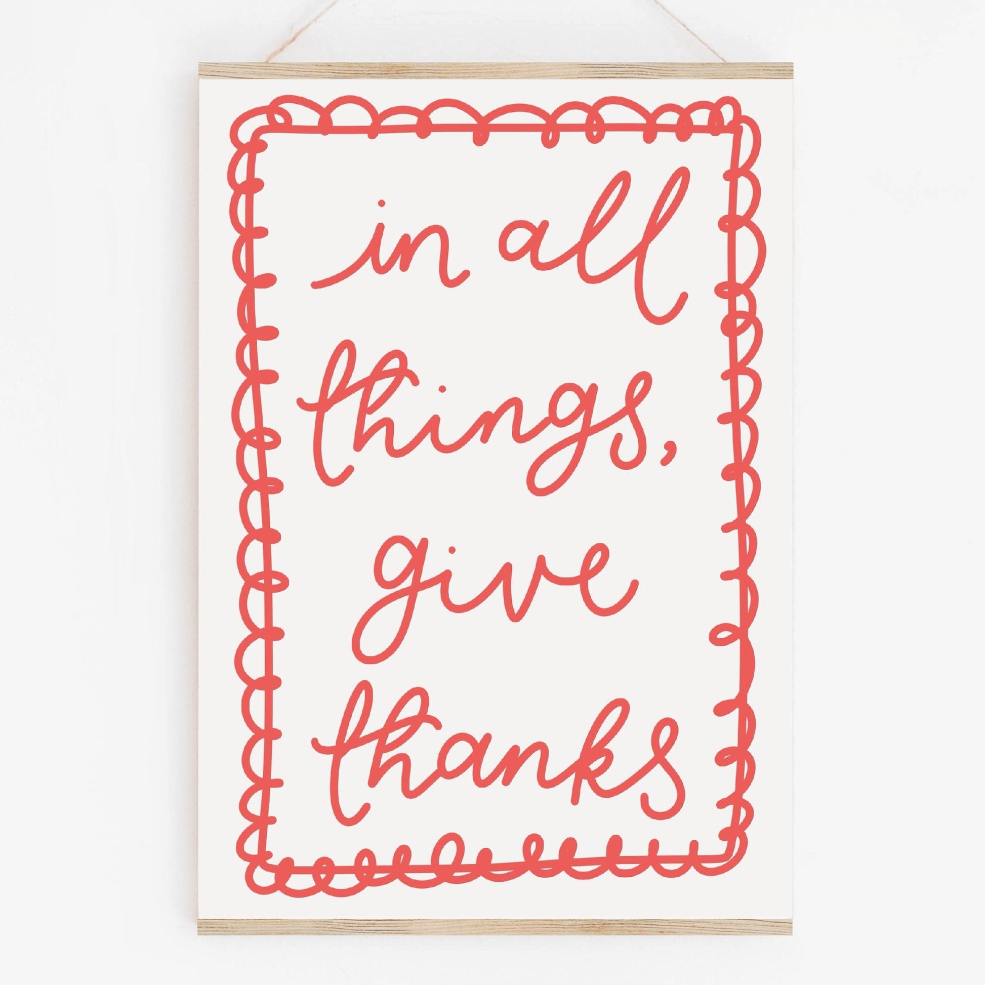 In All Things, Give Thanks Christian Print And Hope Designs Print