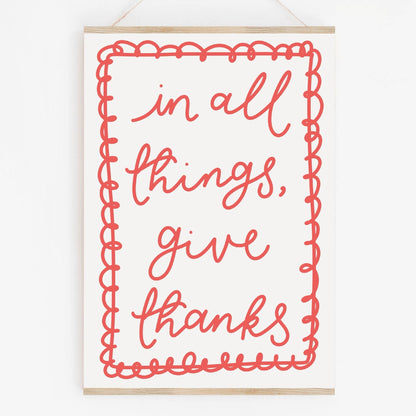 In All Things, Give Thanks Christian Print And Hope Designs Print