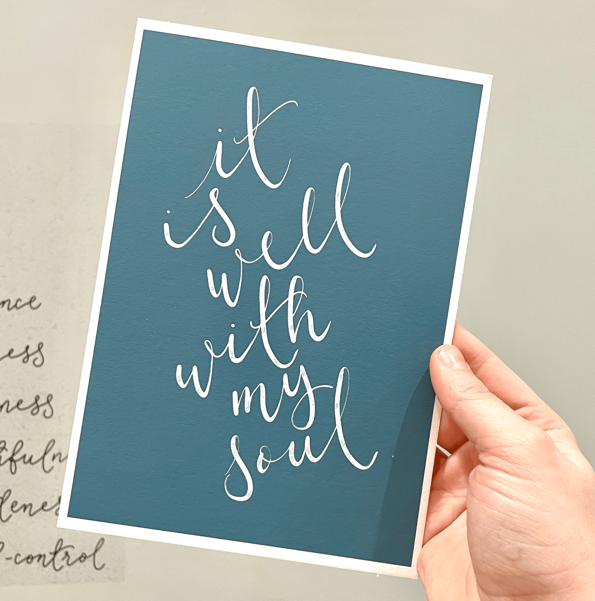 It is Well Christian Hymn Print - Blue And Hope Designs Print