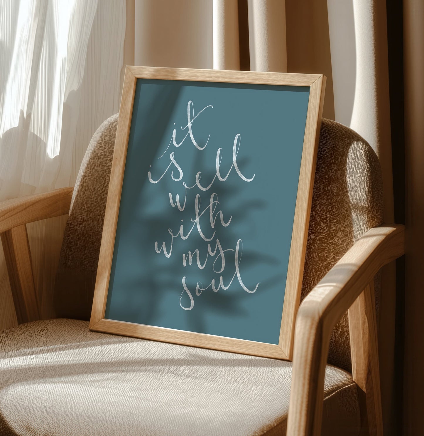 It is Well Christian Hymn Print - Blue And Hope Designs Print