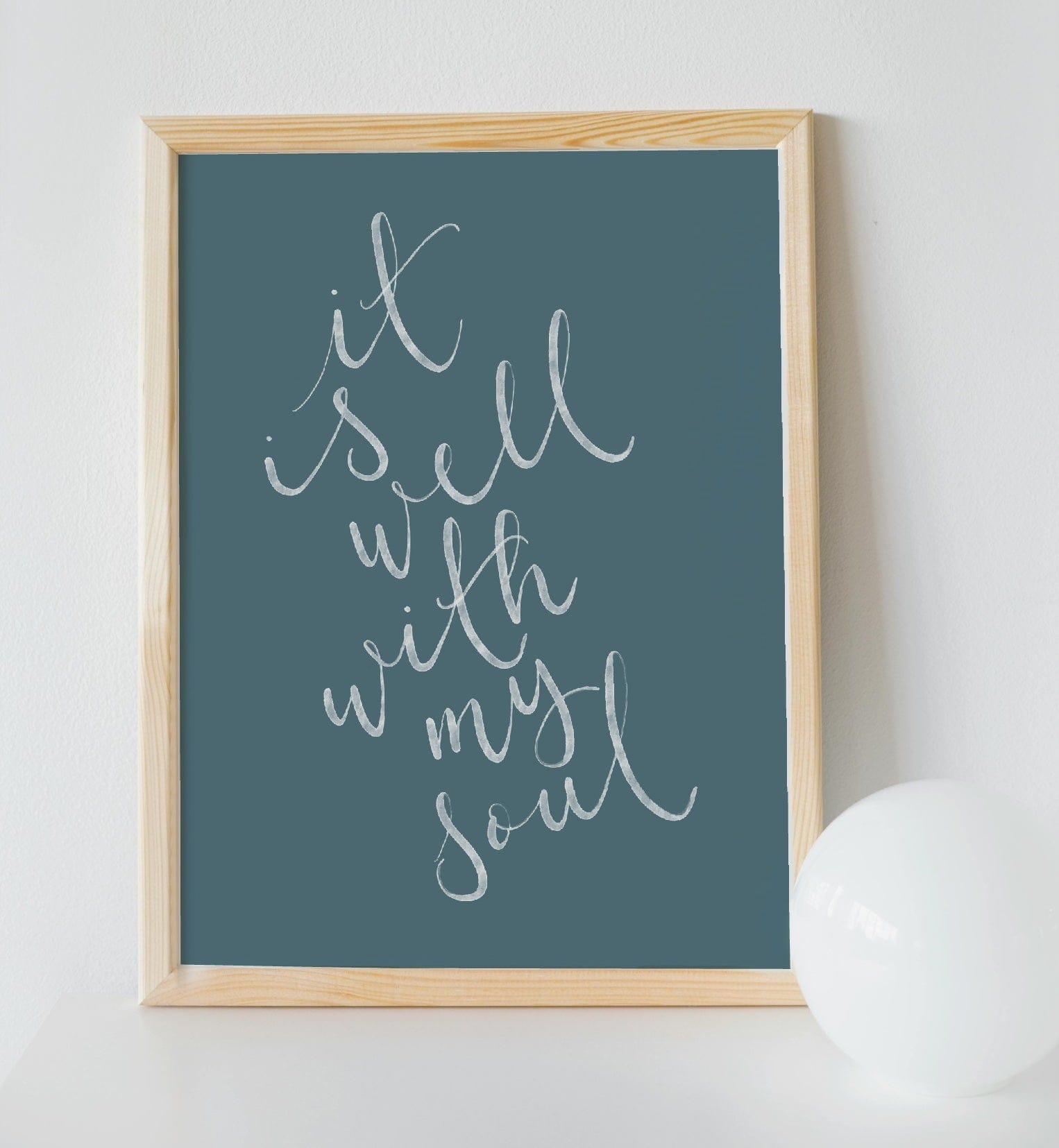 It is Well Christian Hymn Print - Blue And Hope Designs Print