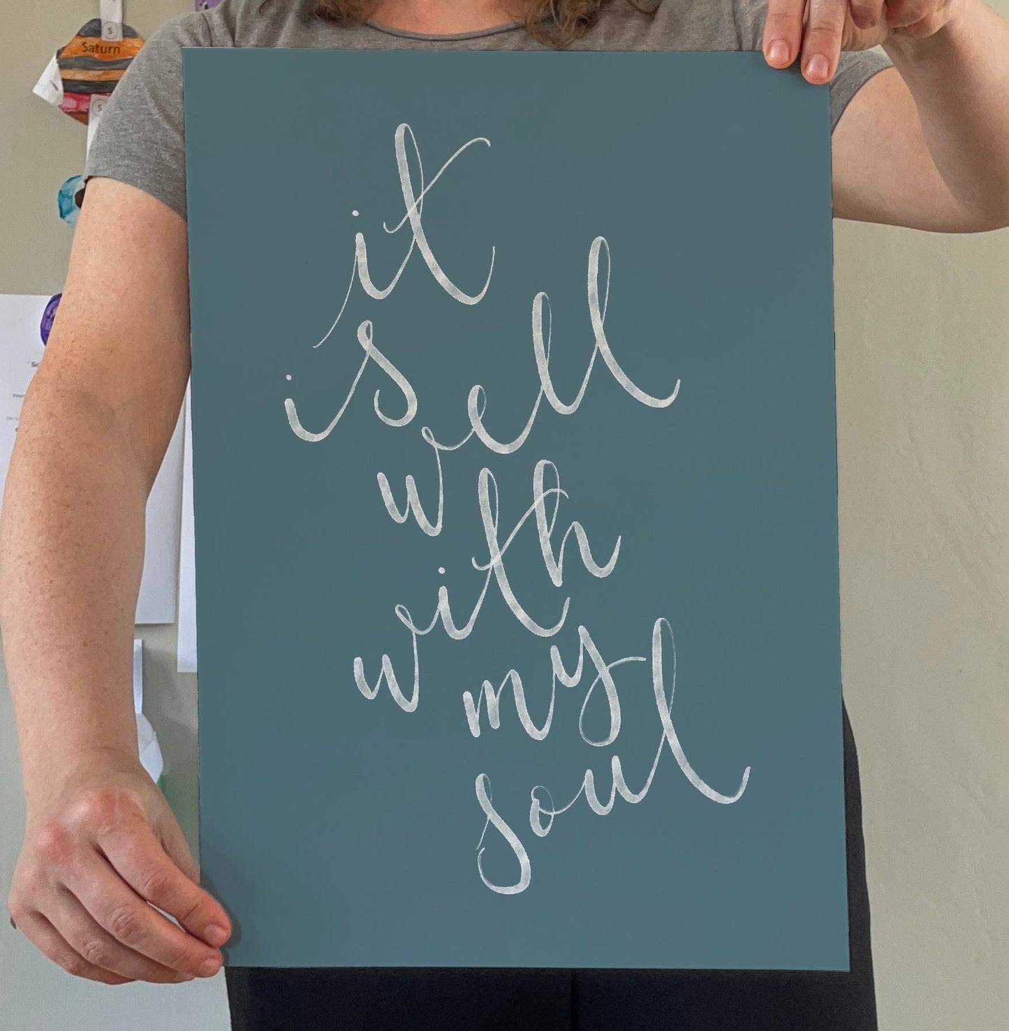 It is Well Christian Hymn Print - Blue And Hope Designs Print
