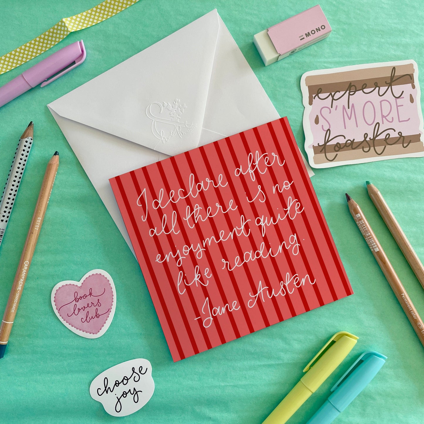 Jane Austen literary quote card And Hope Designs Cards